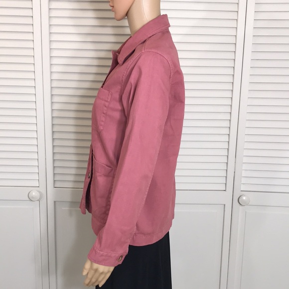 Madewell Jacket Garment-Dyed Ashwood Chore Coat Utility Shacket Pink XS - Picture 13 of 16